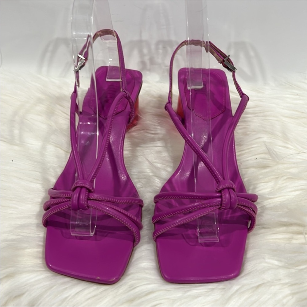SCHUTZ Betine Strappy Sandal In Very Pink Leather SZ 8.5